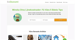 Desktop Screenshot of boekonomi.se